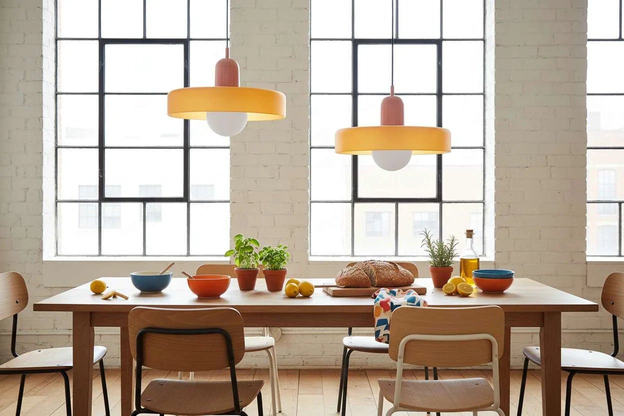 Lampa wisząca UFO – Pomarańczowo-różowa