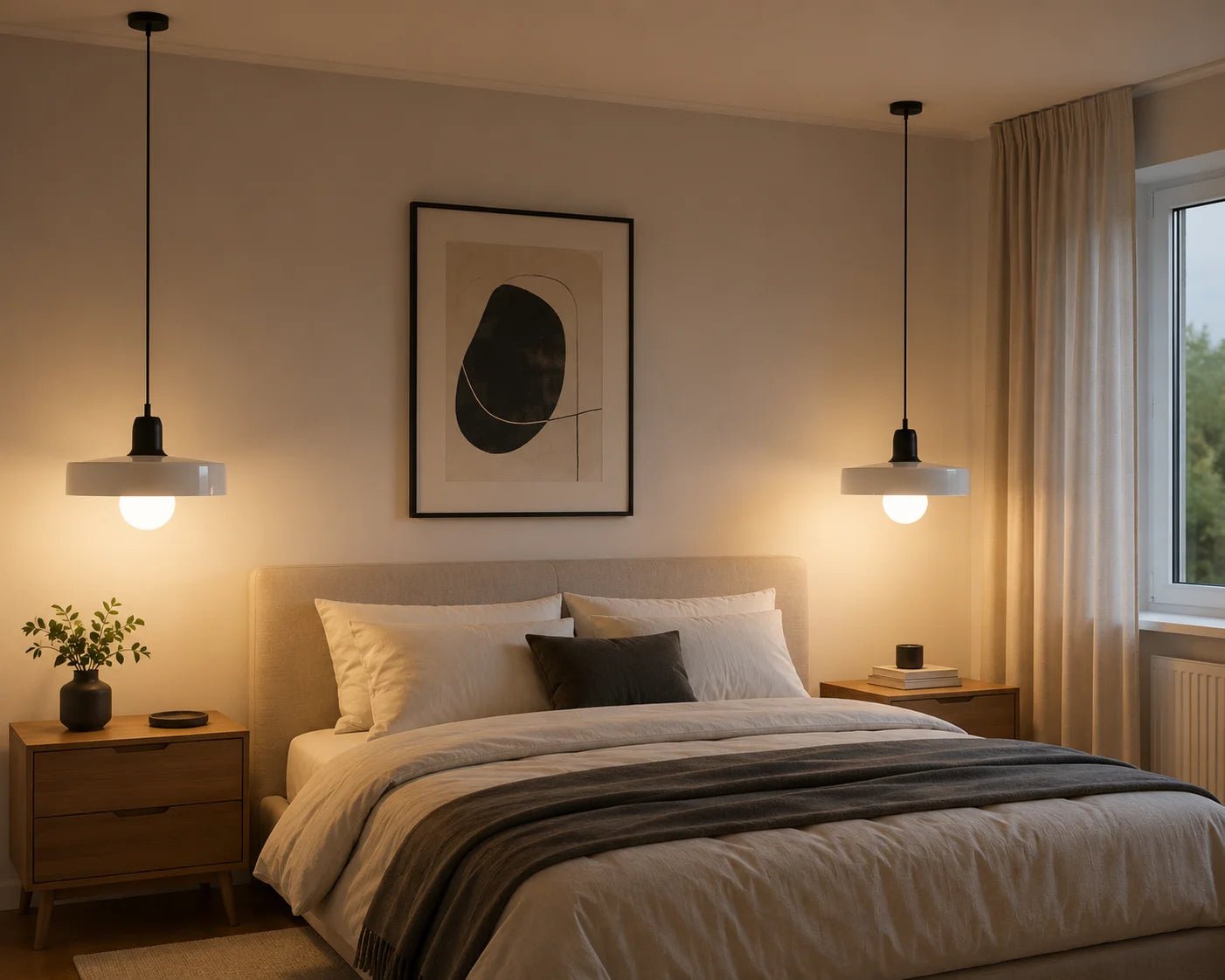 Zestaw 2 lamp UFO – czarno-białe