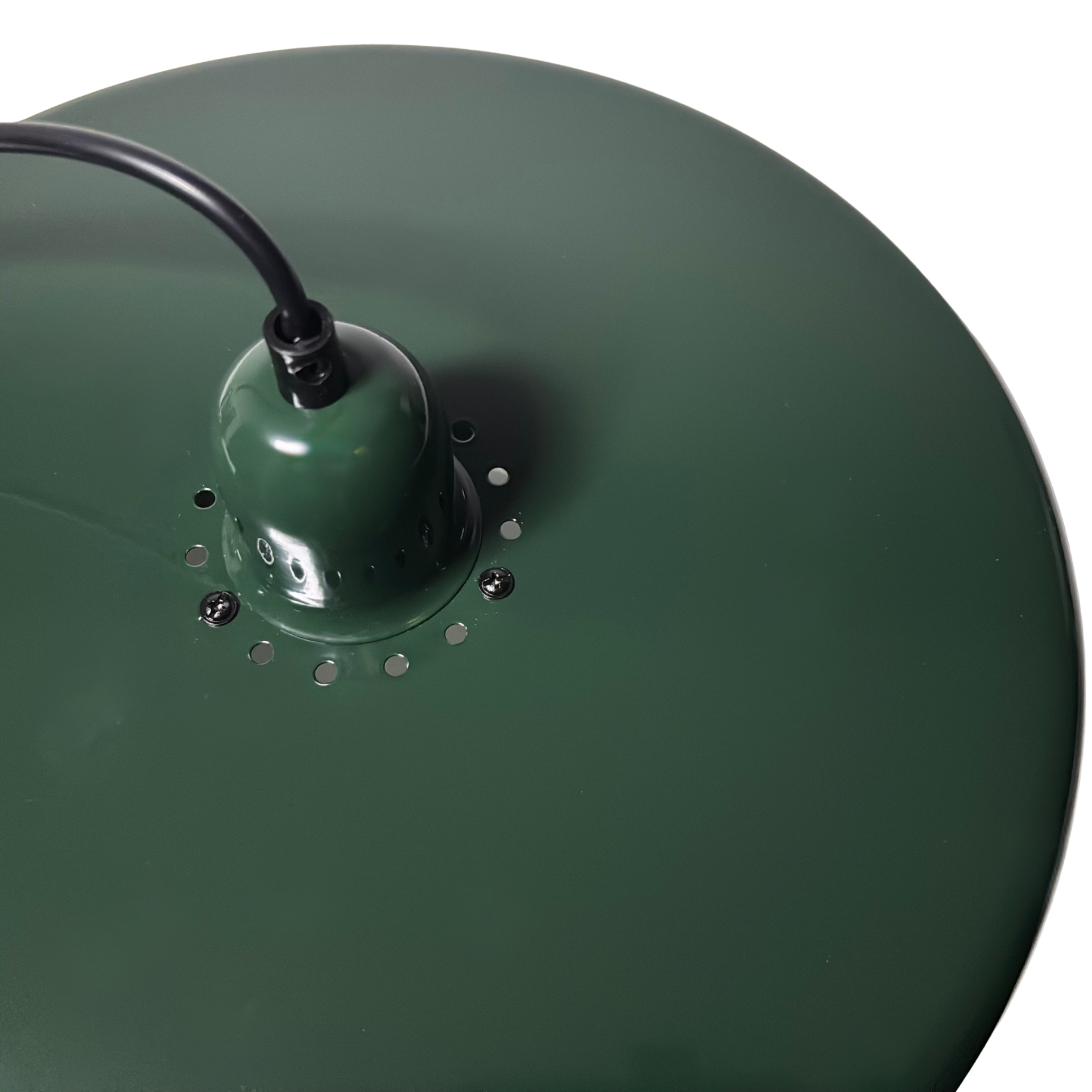 Vertigo lampa wisząca retro loft industrialna 33 cm metal ciemna zieleń E27