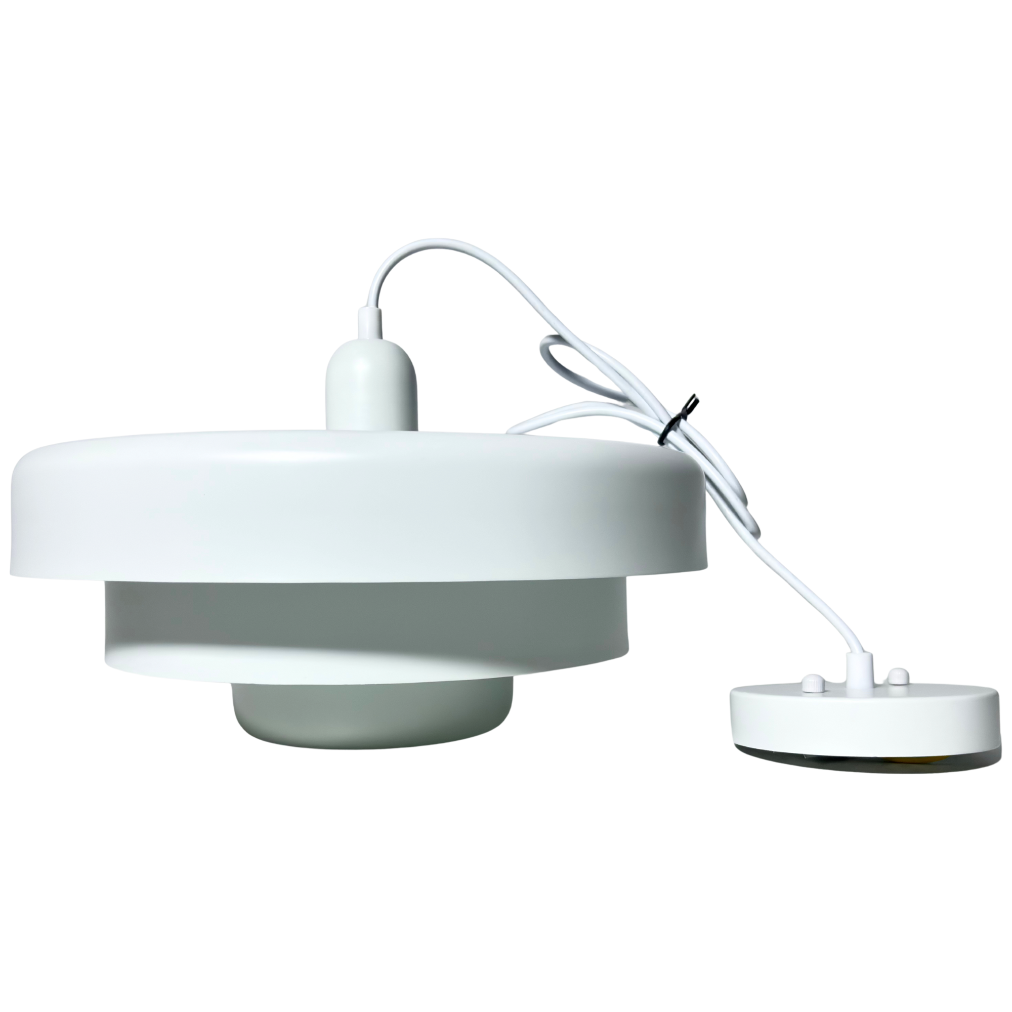 Vertigo lampa wisząca retro loft industrialna 33 cm metal biała E27