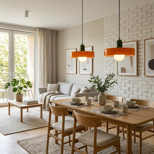 Lampa wisząca UFO – Pomarańczowo-zielona - Lumi-lab | Lampa wisząca loft industrial