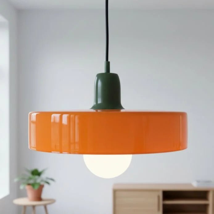 Lampa wisząca UFO – Pomarańczowo-zielona