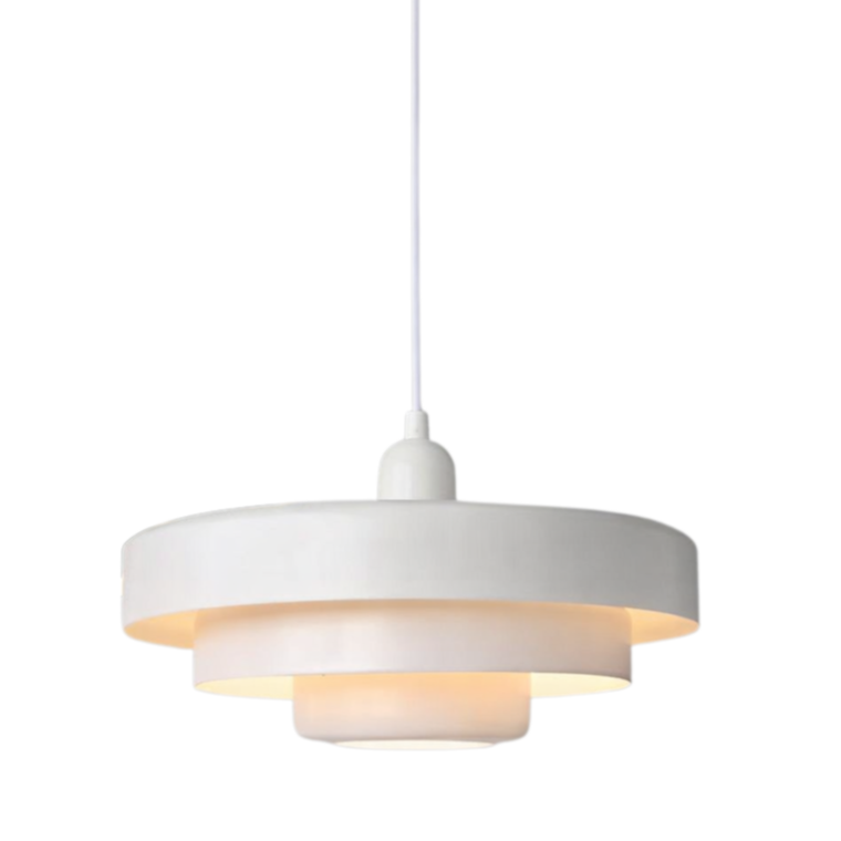 Vertigo lampa wisząca retro loft industrialna 33 cm metal biała E27