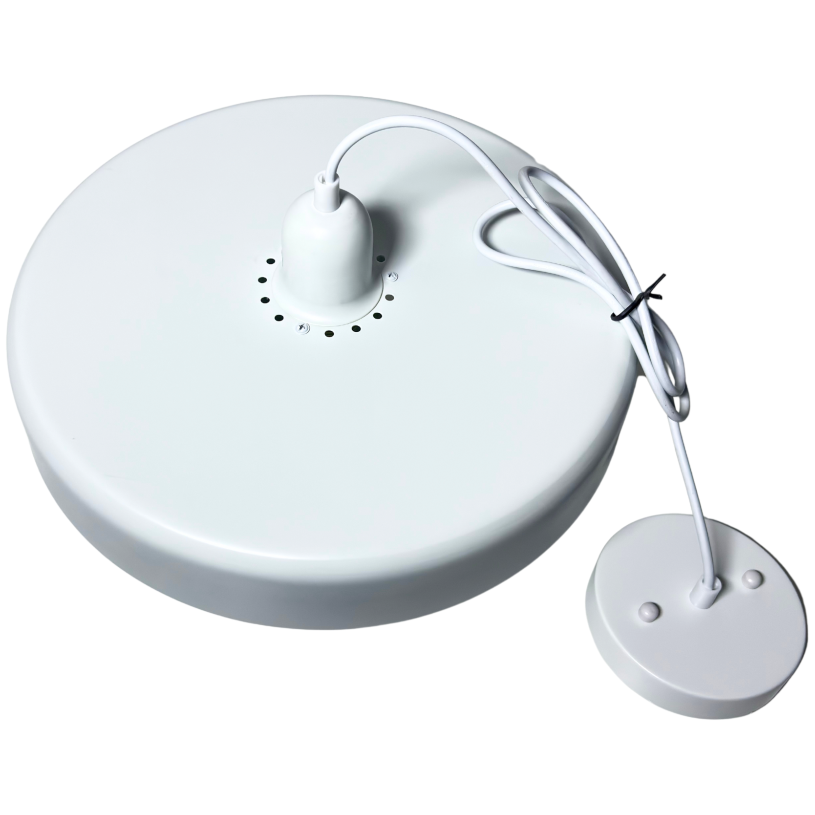 Vertigo lampa wisząca retro loft industrialna 33 cm metal biała E27