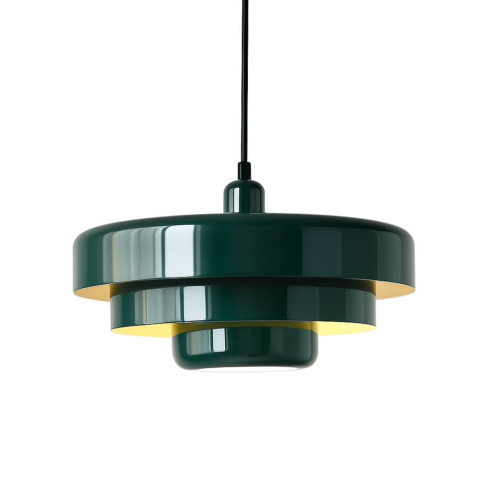 Vertigo lampa wisząca retro loft industrialna 33 cm metal ciemna zieleń E27