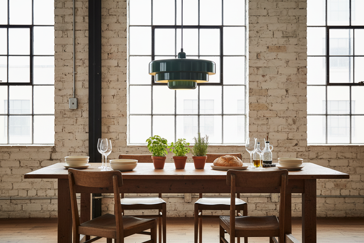 Vertigo lampa wisząca retro loft industrialna 33 cm metal ciemna zieleń E27