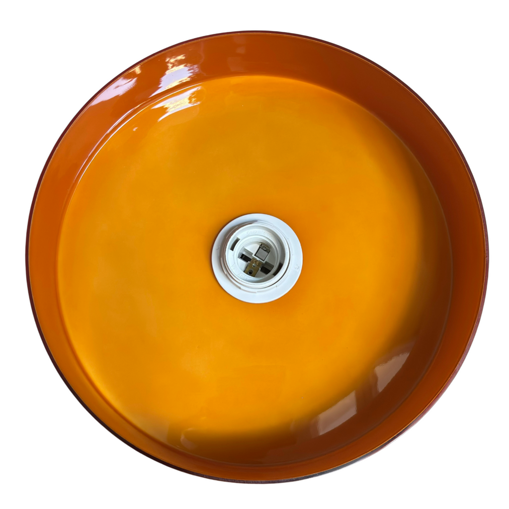 Lampa wisząca UFO szklana loft E27 nowoczesna sufitowa pomarańczowo-zielona