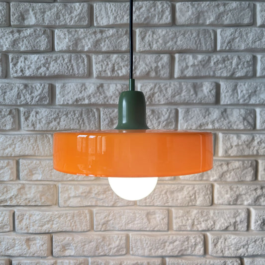 Lampa wisząca UFO – Pomarańczowo-zielona - Lumi-lab | Lampa wisząca loft industrial