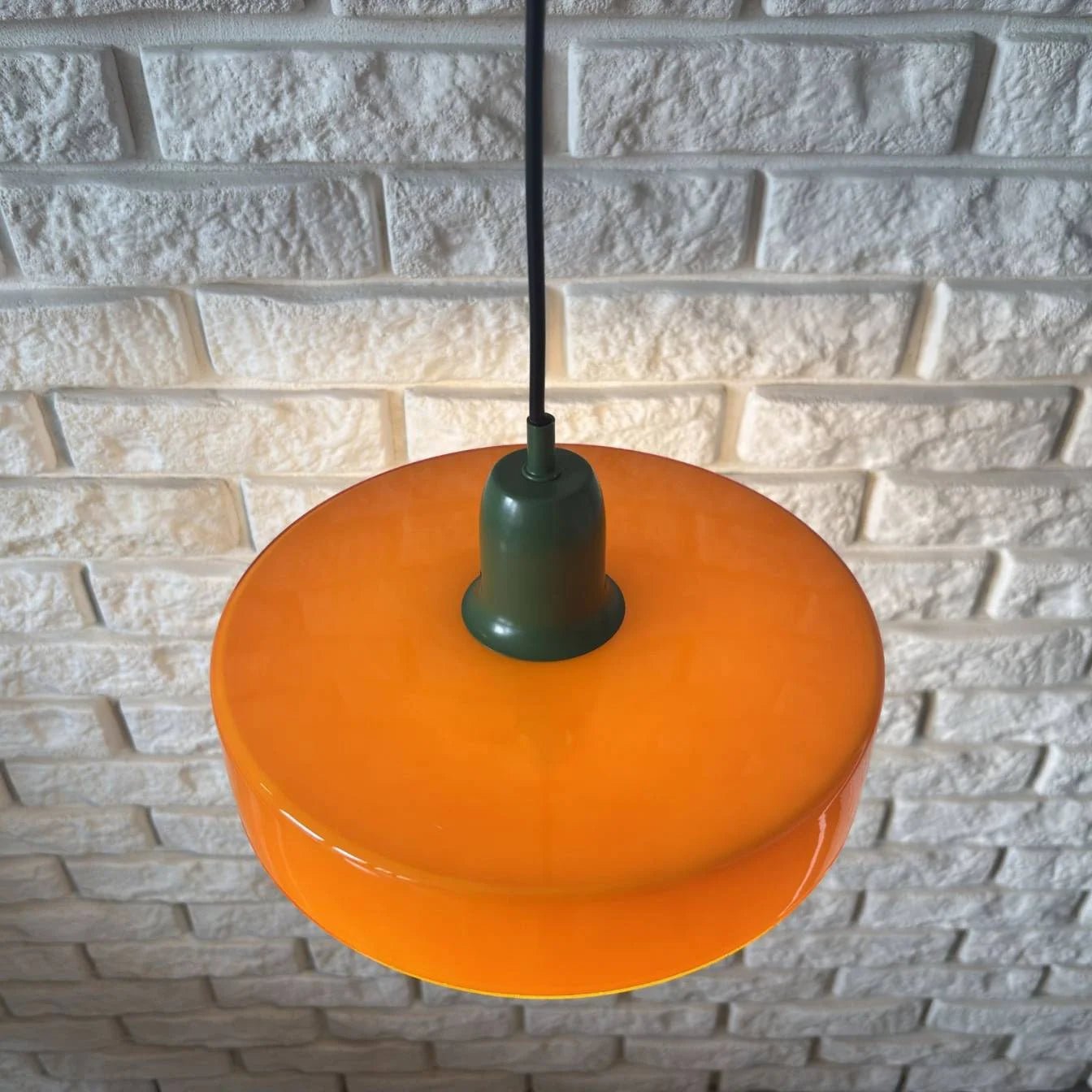 Lampa wisząca UFO – Pomarańczowo-zielona - Lumi-lab | Lampa wisząca loft industrial