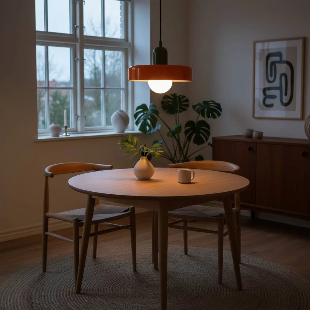 Lampa wisząca UFO – Pomarańczowo-zielona