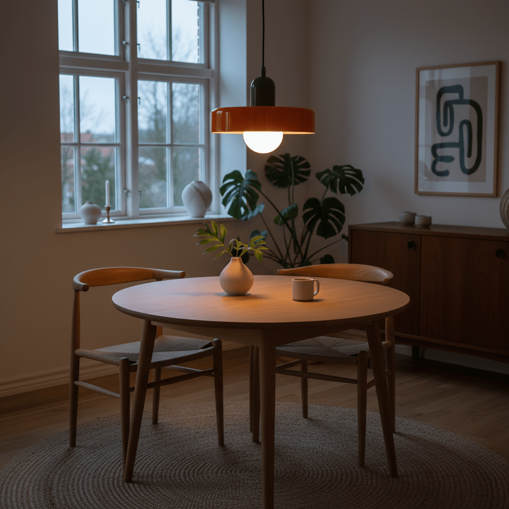 Lampa wisząca UFO szklana loft E27 nowoczesna sufitowa pomarańczowo-zielona