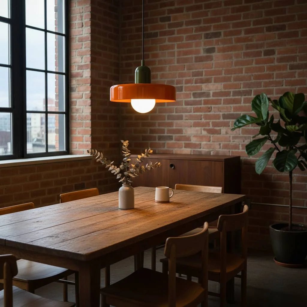 Lampa wisząca UFO – Pomarańczowo-zielona