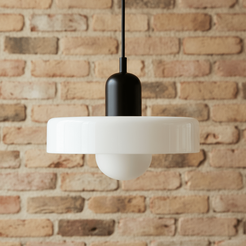 UFO z białym kloszem - cegła