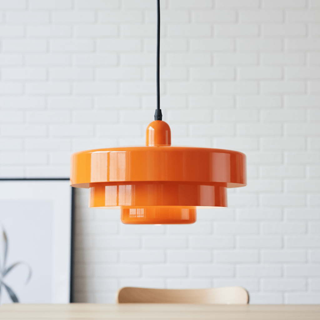 Vertigo lampa wisząca retro loft industrialna 35 cm metal pomarańczowa E27