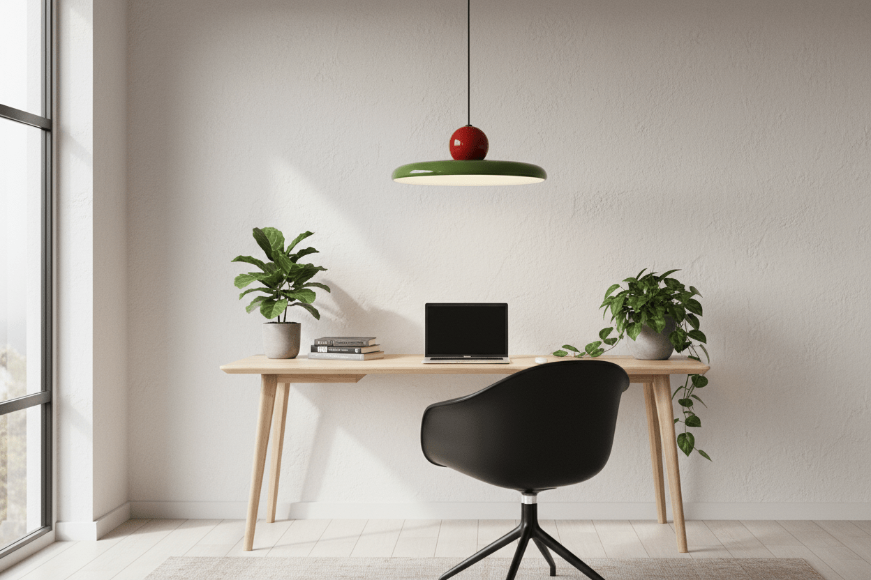 Cherry Pop Lampa Wisząca LED Retro PRL Zielono-Czerwona 40 cm | Vintage | Lumi-lab