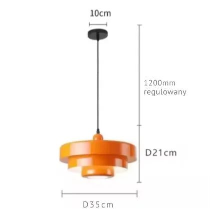 Lampa wisząca Vertigo – Pomarańczowa - Lumi-lab | Lampa wisząca loft industrial