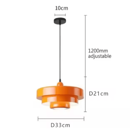 Vertigo lampa wisząca retro loft industrialna 35 cm metal pomarańczowa E27